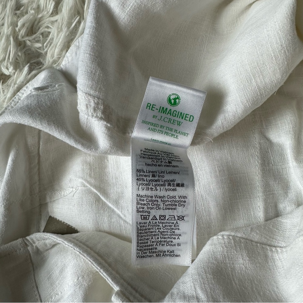 Jcrew Seaside Cargo Pant In Linen Tencel Lyocell Blend Size 00 and 2 Available - Picture 6 of 12